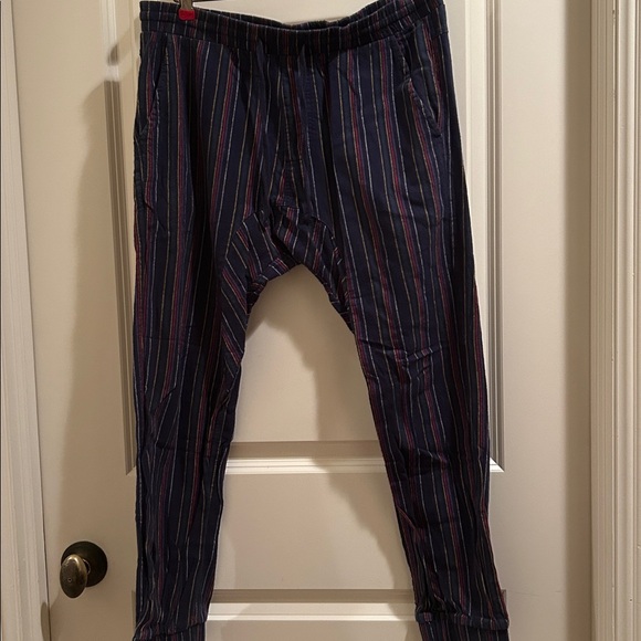 Cotton On Lounge striped flannel pants drawstring elastic waist pockets size M - Picture 3 of 9